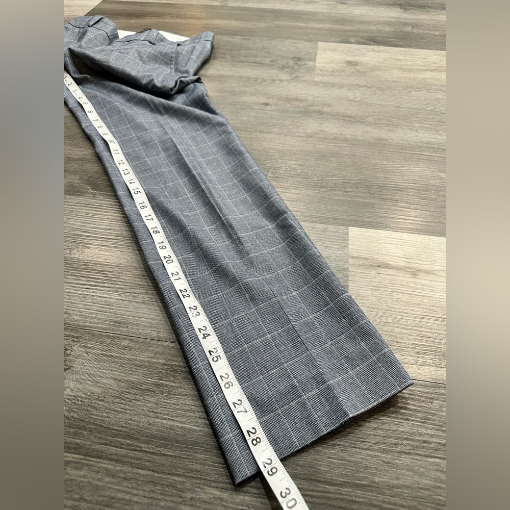 Women’s Banana Republic Navy & White Windowpane Ryan Dress Pants - Picture 6 of 8